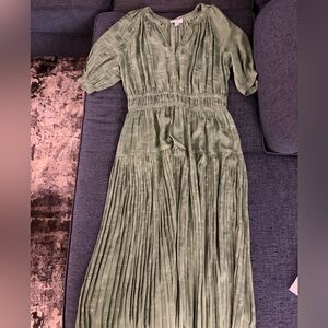 Current Air Green Pleated Dress